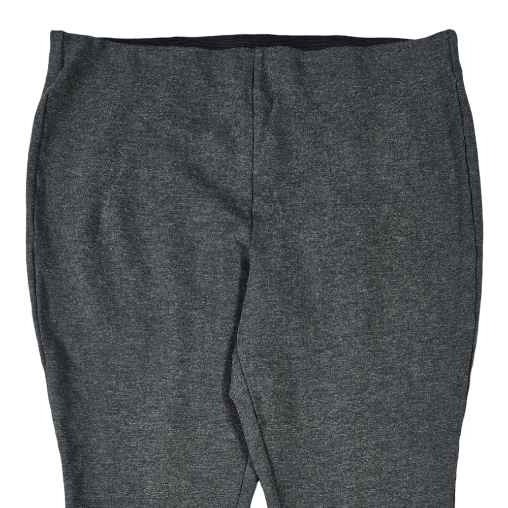 White House Black Market Heather Gray Ponte Knit Back Seam Cropped Leggings - Picture 4 of 9